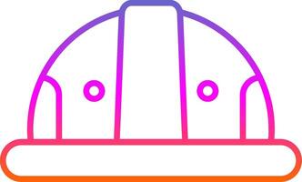 Helmet Line Gradient Icon vector
