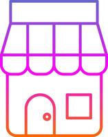 Shop Line Gradient Icon vector