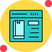 Online Book purchase Vector Icon