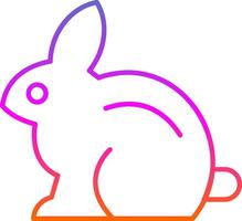 Rabbit Line Gradient Icon vector