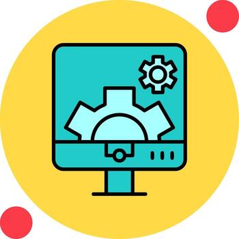 Computer Settings Vector Icon