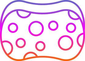 Sponge Line Gradient Icon vector