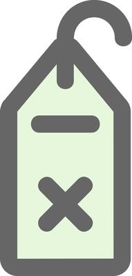 Delete tag Green Light Fillay Icon