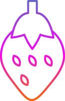 Strawberry Line Gradient Icon vector