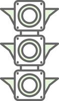 Traffic light Green Light Fillay Icon vector