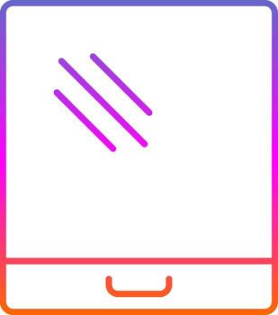 Tablet Line Gradient Icon vector