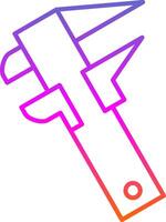 Caliper Line Gradient Icon vector
