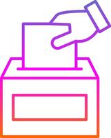 Voting Line Gradient Icon vector