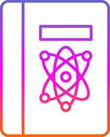 Science Book Line Gradient Icon vector