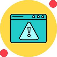 Web Warning Vector Icon