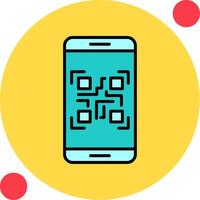 Smartphone Qr Code Vector Icon