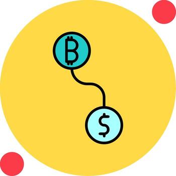 Btc conversion Vector Icon