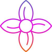 Clematis Line Gradient Icon vector