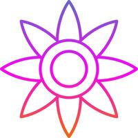 Poinsettia Line Gradient Icon vector
