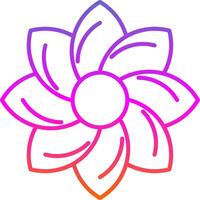 Floral Design Line Gradient Icon vector