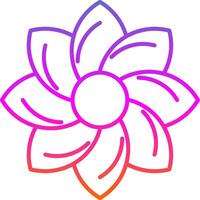 Floral Design Line Gradient Icon vector