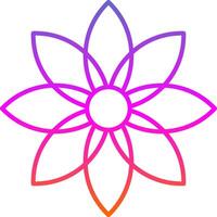 Dandelion Line Gradient Icon vector