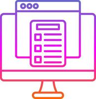 E-Learning Line Gradient Icon vector
