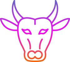 Buffalo Line Gradient Icon vector