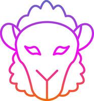 Sheep Line Gradient Icon vector