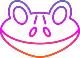Frog Line Gradient Icon vector