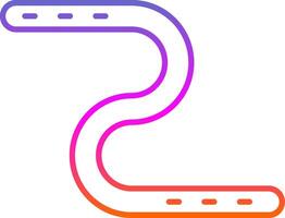 Earthworm Line Gradient Icon vector