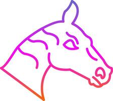 Horse Line Gradient Icon vector