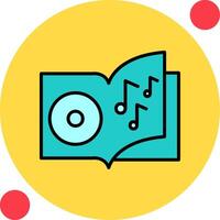 icono de vector de libro de audio