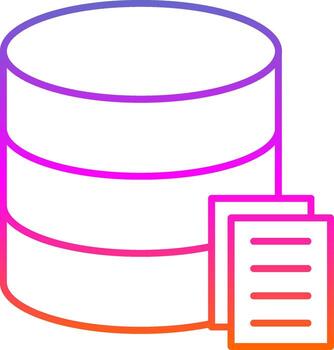 Data Line Gradient Icon vector