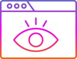 Visualization Line Gradient Icon vector