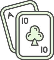 Poker Green Light Fillay Icon vector