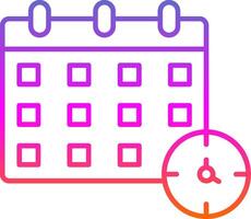 Schedule Line Gradient Icon vector