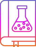 Science Book Line Gradient Icon vector