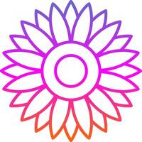 Dahlia Line Gradient Icon vector