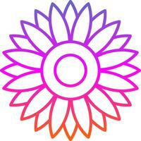 Dahlia Line Gradient Icon vector