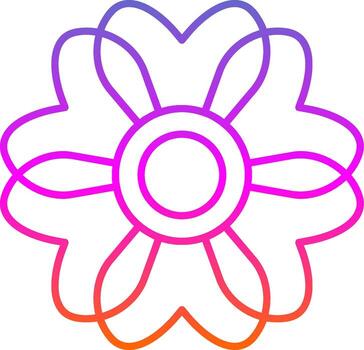 Sakura Line Gradient Icon vector