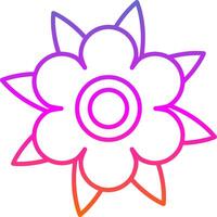 Dahlia Line Gradient Icon vector