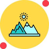 icono de vector de montaña