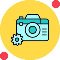 icono de vector de cámara de fotos