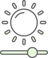 Brightness Green Light Fillay Icon vector