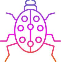 Beetle Line Gradient Icon vector