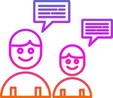 Conversation Line Gradient Icon vector