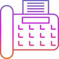 Fax Line Gradient Icon vector