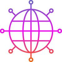 Networking Line Gradient Icon vector
