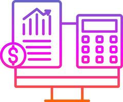 Accountant Line Gradient Icon vector