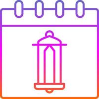 Calendar Line Gradient Icon vector