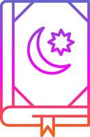 Quran Line Gradient Icon vector