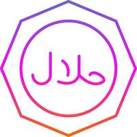Halal Line Gradient Icon vector