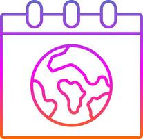 Earth Day Line Gradient Icon vector