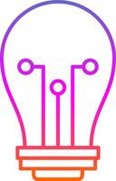 Bulb Line Gradient Icon vector